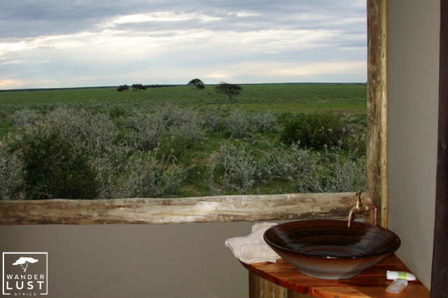 Badezimmer mit der schönsten Aussicht in Botswana