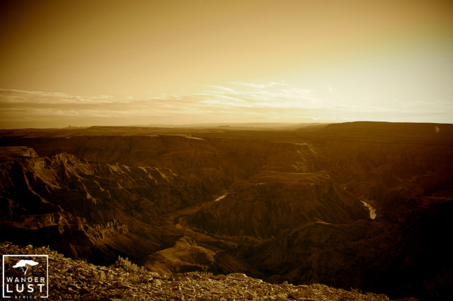 Fish River Canyon in the sunset