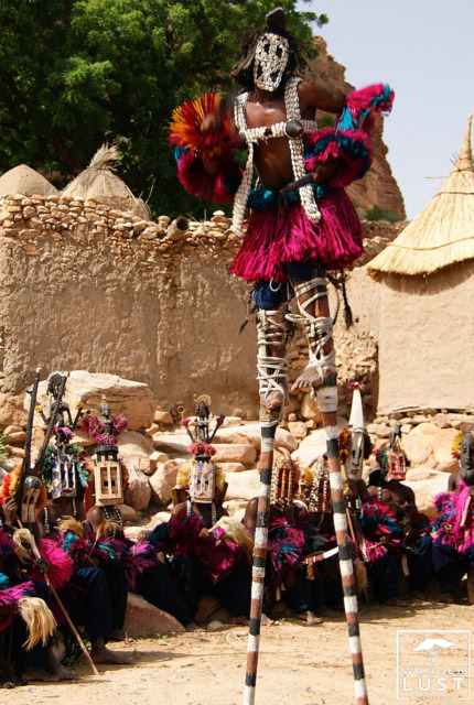 Die Maskentänzer von Dogon Country in Mali, West Africa