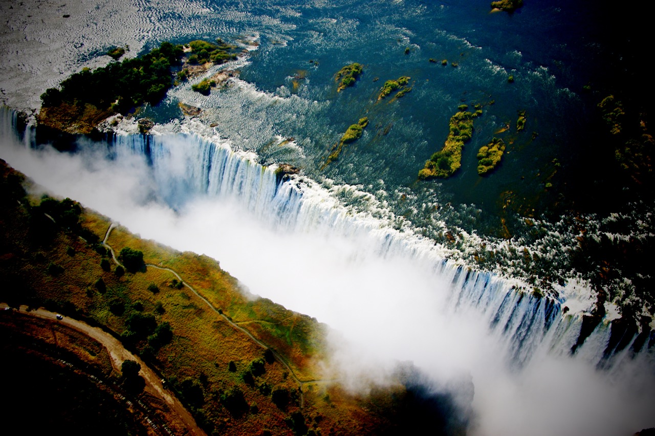 Helicopter Ride over the Victoria Falls in Zambia and Zimbabwe