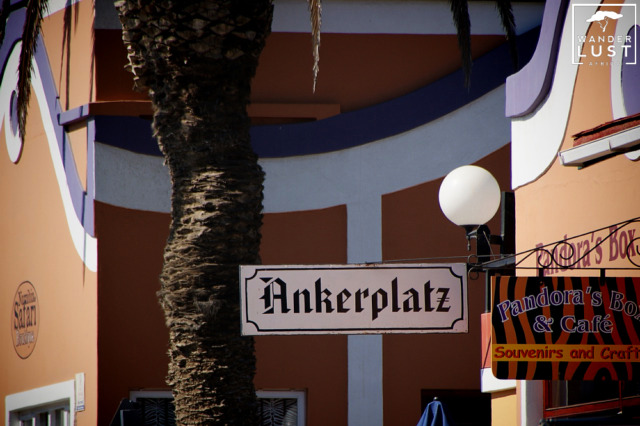 German street signs are evident signs of the colonial history in Namibia
